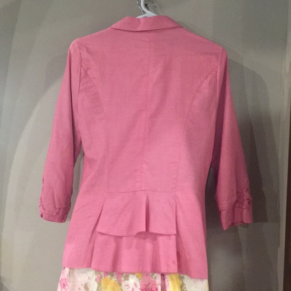Pink Ruffle Back Blazer JrLarge - Picture 2 of 3